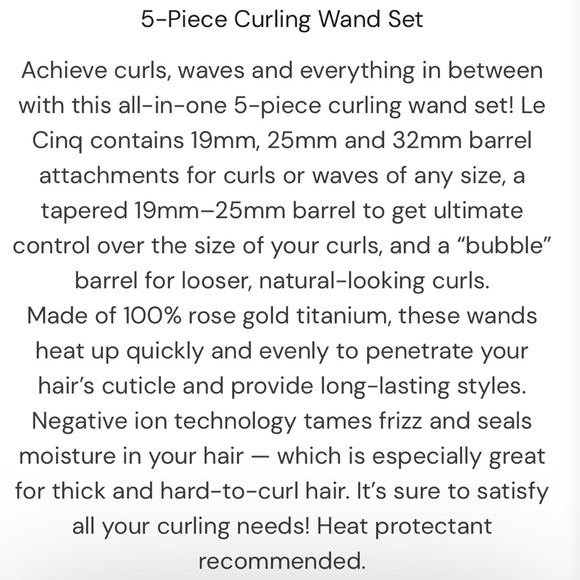 L’ange Le Cinq 5 Piece Wand Set - Picture 6 of 6